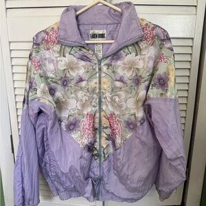 Floral Long Sleeve Jacket in Purple by Lauren Brooke